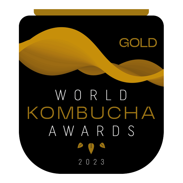 World Kombucha Awards 2023 - Guld, smak Guldmedalj för smak i World Kombucha Awards 2023 - Rudy's Hard Kombucha Passionsfrukt