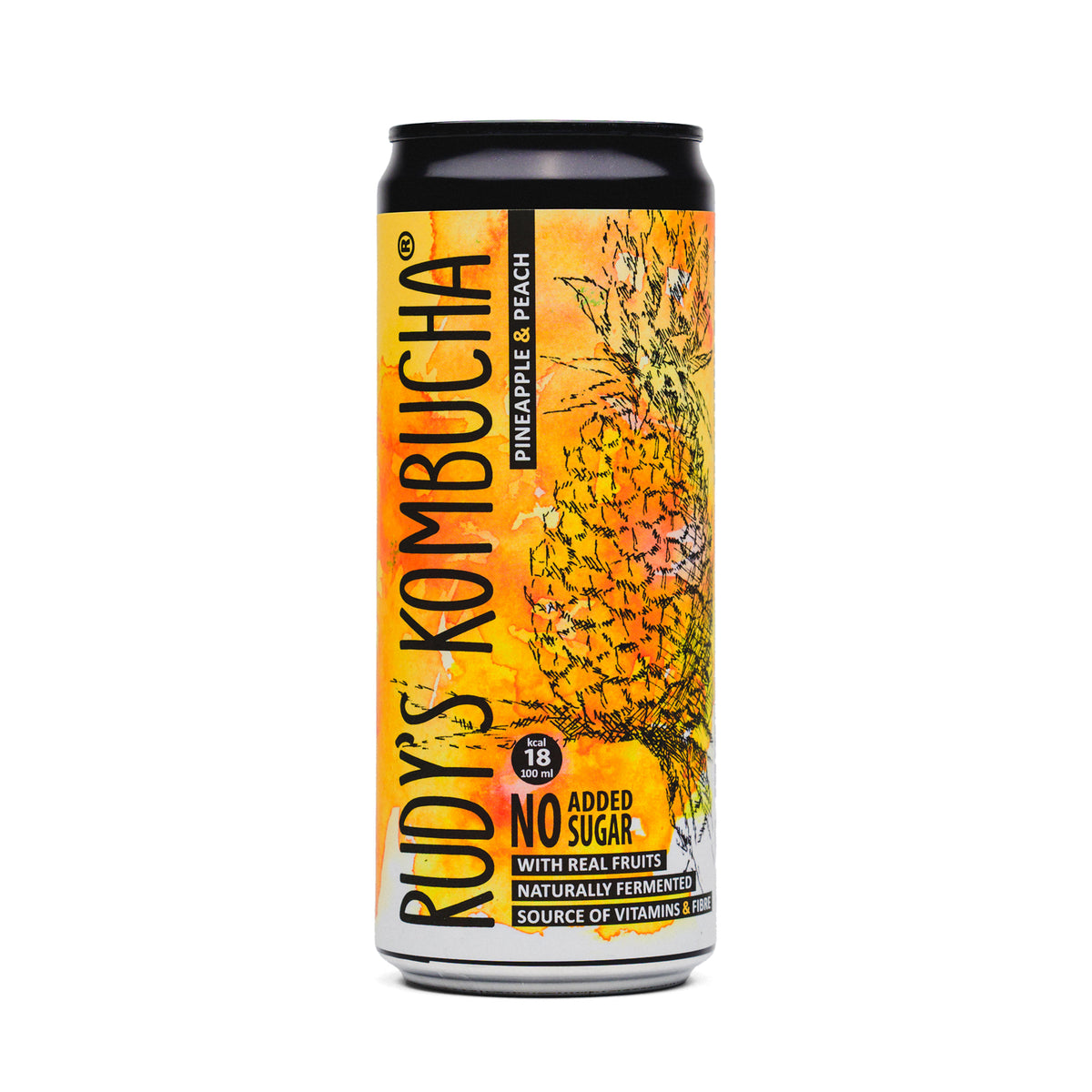 Pineapple & Peach (9x330ml) - Rudy's Kombucha