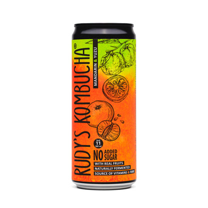 Mandarin & Yuzu (9x330ml) - Rudy's Kombucha