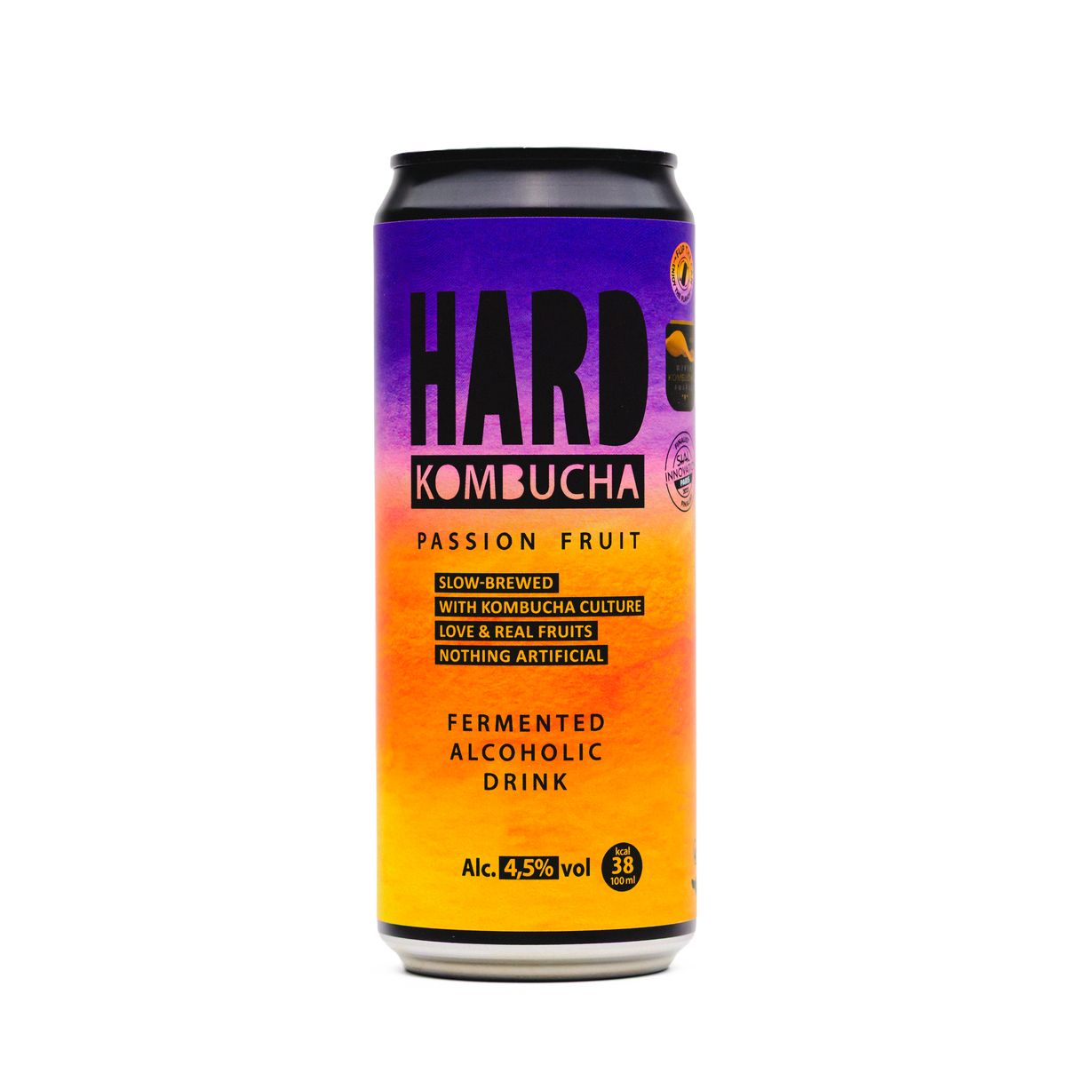 HARD Passion Fruit Alc. 4,5% ABV (9x330ml) - Rudy's Kombucha