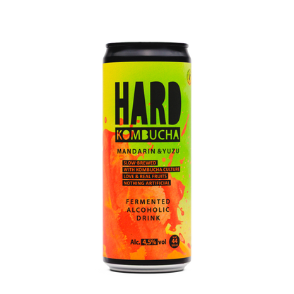 HARD Mandarin & Yuzu Alc. 4,5% ABV (9x330ml) - Rudy's Kombucha