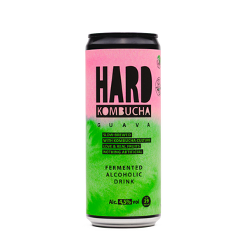 HARD Guava Alc. 4,5% ABV (9x330ml) - Rudy's Kombucha