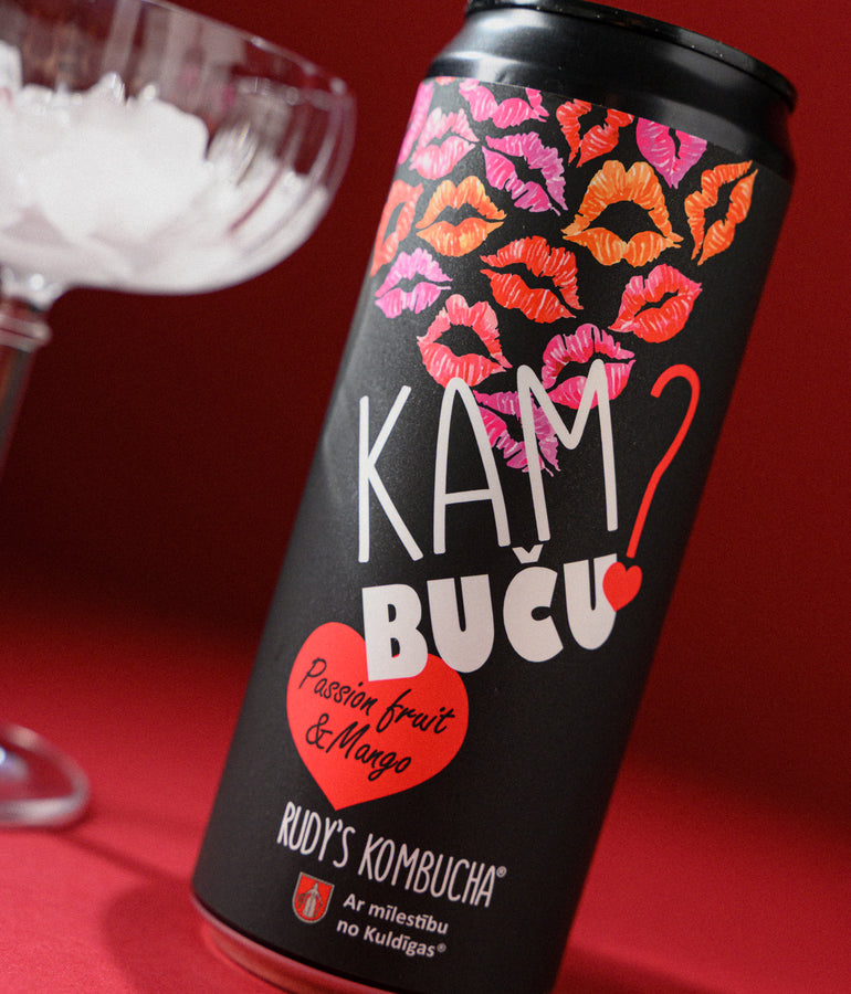 KAM BUČU? Passion Fruit & Mango (9x330ml) - Rudy's Kombucha