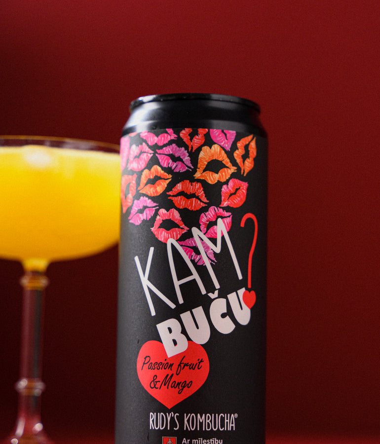 KAM BUČU? Passion Fruit & Mango (9x330ml) - Rudy's Kombucha