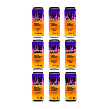 HARD Passion Fruit Alc. 4,5% ABV (9x330ml) - Rudy's Kombucha