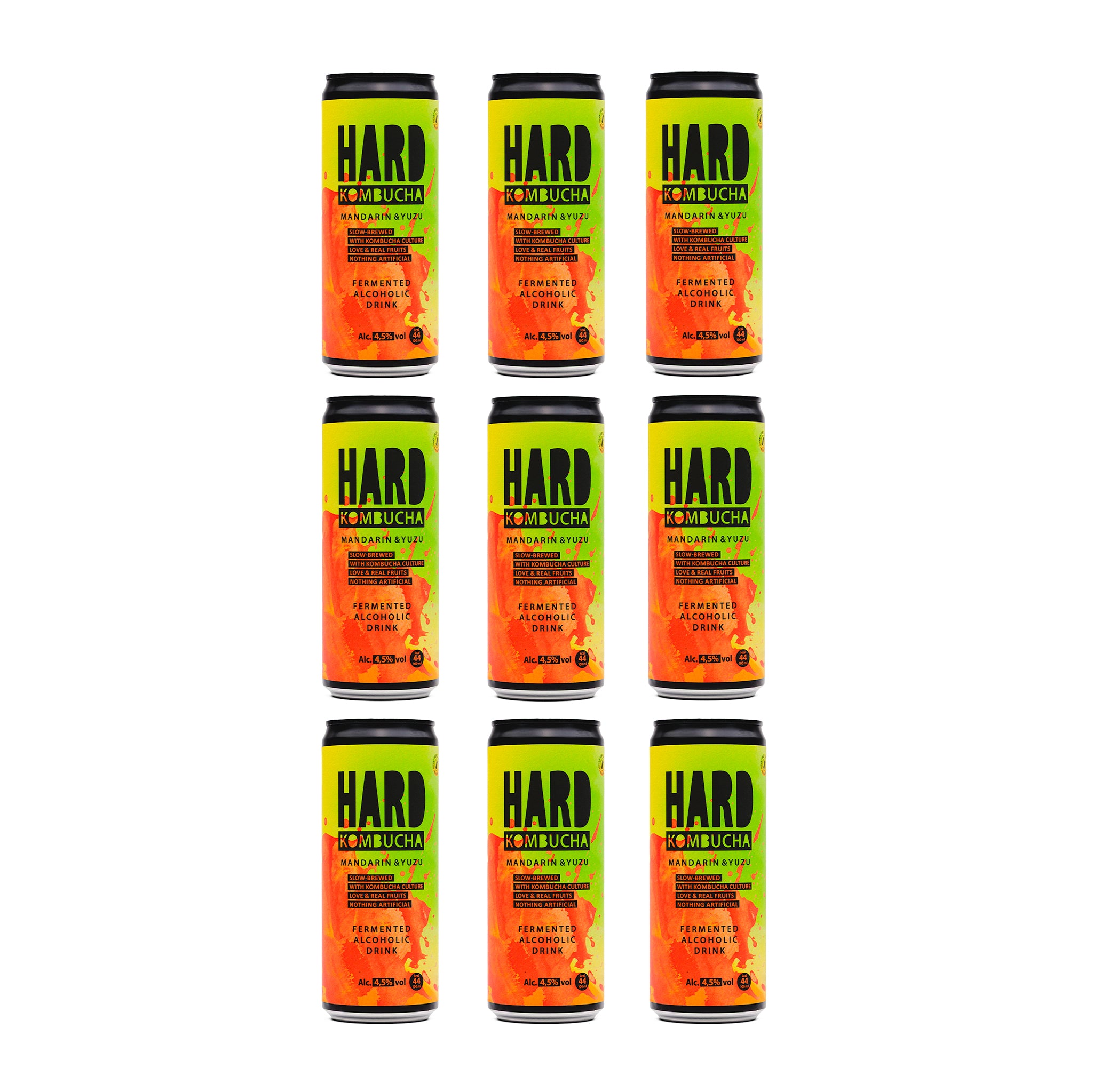 HARD Mandarin & Yuzu Alc. 4,5% ABV (9x330ml) – Rudy's Kombucha
