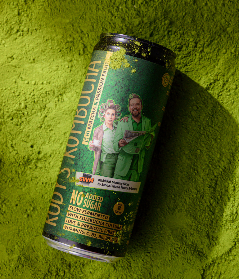 SWH X Rudy's collaboration - Matcha & Passion Fruit (9x330ml) - Rudy's Kombucha