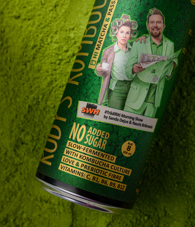 SWH X Rudy's collaboration - Matcha & Passion Fruit (9x330ml) - Rudy's Kombucha