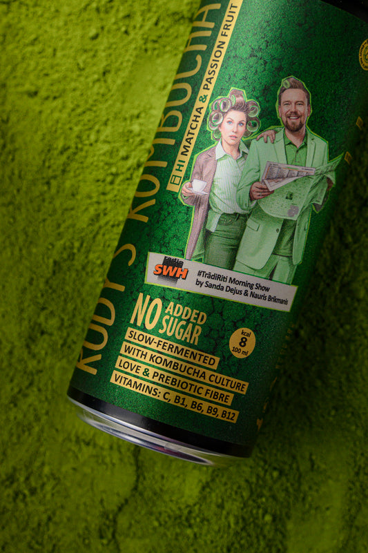 SWH X Rudy's collaboration - Matcha & Passion Fruit (9x330ml) - Rudy's Kombucha