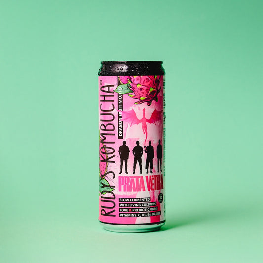 Prāta Vētra X Rudy's collaboration - Dragon Fruit Mojito (9x330ml) - Rudy's Kombucha