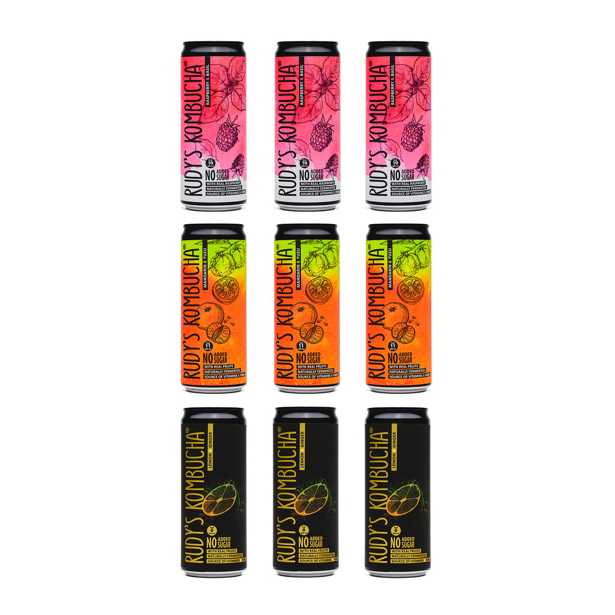 Refreshing Set (9x330ml) - Rudy's Kombucha